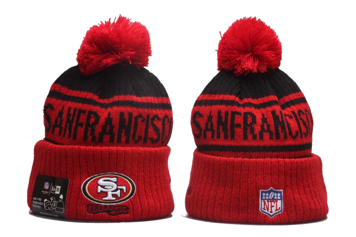 San Francisco 49ers Pom Pom Cuffed Knit Beanie