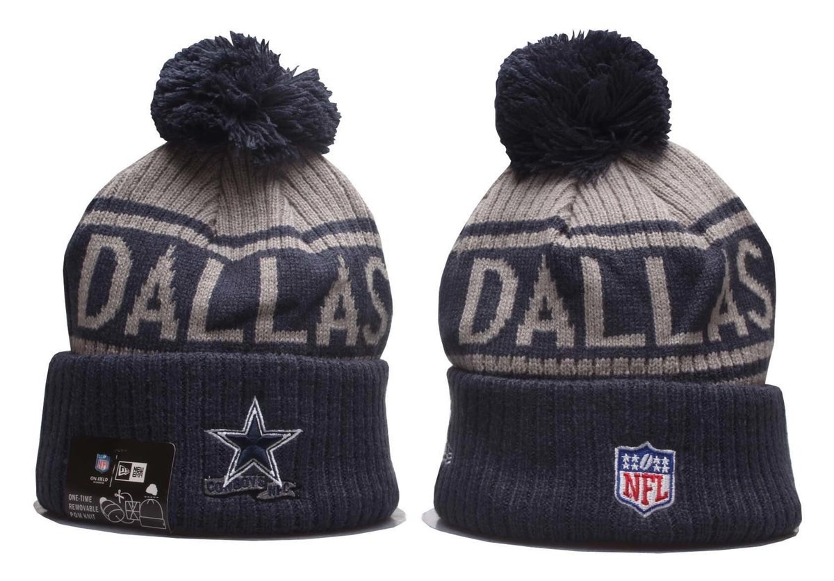 Dallas Cowboys Pom Pom Cuffed Knit Beanie